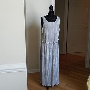 Long silver dress